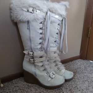 Aldo faux fur boots.